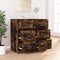 vidaXL - Dressoir - 70x35,5x67,5 - cm - bewerkt - hout - gerookt - eikenkleurig