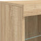 vidaXL - Dressoir - met - LED-verlichting - 81x37x67 - cm - sonoma - eikenkleurig