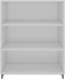 vidaXL - Dressoir - 69,5x32,5x90 - cm - bewerkt - hout - hoogglans - wit