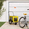 vidaXL - Hondenfietstrailer - oxford - stof - en - ijzer - geel - en - zwart