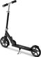 Lionelo Luca - Opvouwbare Scooter - Tot 100 kg - ABEC-7 Lagers - 200 mm Wielen - ShockResist Demping - 3 Hoogte-instellingen - Antislip Platform - Zwart