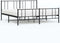 vidaXL - Bedframe - met - hoofd- - en - voeteneinde - metaal - zwart - 183x213 - cm