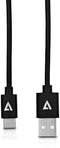 V7 V7U2AC-2M-BLK-1E - USB A naar USB C Kabel - 2m - Zwart