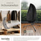 tectake® Hangstoel Anika met frame - Schommelstoel met kussen - Draaibaar - Lichtgrijs