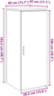 vidaXL - Opbergkast - 40x45x103,5 - cm - bewerkt - hout - sonoma - eikenkleurig