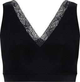 Chantelle Bralette - Kanten top met vulling - Soft Stretch - Brede bandjes - M - Zwart