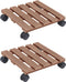 vidaXL - Plantentrolleys - 2 - st - 30x30x7,5 - cm - HKC - bruin