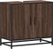 vidaXL - Wastafelkast - 65x33x60 - cm - bewerkt - hout - bruin - eikenkleur