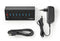 Nedis UHUBUP3810BK - USB-Hub - 8-Poorts - USB 3.0 met Externe Voeding QC3.0 Oplaadpoort - Zwart