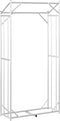 vidaXL - Haardhoutrek - met - regenhoes - 100x40x200 - cm - gegalvaniseerd - staal