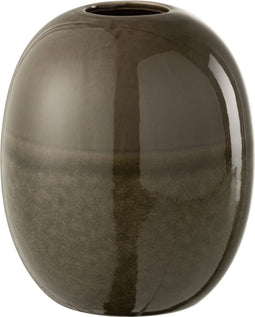 J-Line vaas Marie - keramiek - groen - small - 20 cm hoog