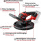 Einhell Accu Wandschuurmachine TP-DWS 18/225 Li BL Solo - Power X-Change - 18 V/Li-ion - Ø225 mm - Incl. 6x schuurschijf en 1x schuurgaas