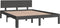 vidaXL - Bedframe - massief - hout - grijs - 135x190 - cm