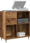 vidaXL - Recordkast - Artisan - Eiken - 84,5x38x89 - cm - Gelaagd - Hout