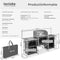 tectake® Campingkeuken - Opvouwbare Campingkast - Hittebestendig Werkblad - 172 x 52 x 104 cm - Grijs