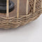 Mica Decorations Ostra Lantaarn met LED Lamp - H37 x Ø24 cm - Bamboe - Bruin