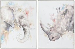 Schilderij DKD Home Decor Modern dieren 60 x 3,5 x 80 cm (2 Stuks)
