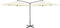 vidaXL - Parasol - dubbel - met - stalen - paal - 600 - cm - zandkleurig