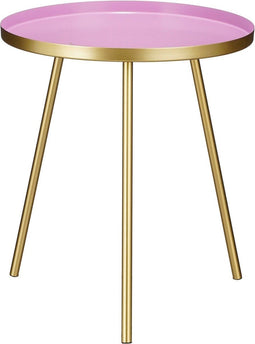 Mica Decorations Bijzettafel Tatum - 40x40x50 cm - Ijzer - Roze