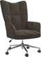 vidaXL Relaxfauteuil - Fluweel - Hoogte verstelbaar - Donkergrijs