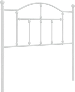 vidaXL - Hoofdbord - 90 - cm - metaal - wit
