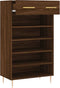vidaXL - Schoenenkast - 60x35x105 - cm - bewerkt - hout - bruin - eikenkleur
