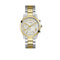 GUESS W1070L8 - Polshorloge - Staal met goldplating - Wit met geelgouden accenten