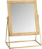 J-Line spiegel Vierkant Op Voet - metaal - goud - 34 x 20 cm