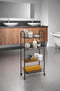 Metaltex - Multifunctionele Trolley Ascona - Keukentrolley op wieltjes - Serveerwagen - Zwart - 84x41cm - 5 jaar garantie