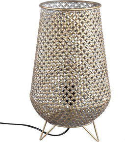 PTMD Zinzi Ronde Tafellamp - H43 x Ø26,5 cm - Ijzer - Goud