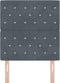 vidaXL - Hoofdbord - met - Kristallen - Knop - - - Gestoffeerd - Donkergrijs - 80 - cm - Fluweel