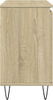 vidaXL - Badkamerkast - 58x33x60 - cm - bewerkt - hout - sonoma - eikenkleurig