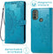 iMoshion Hoesje Geschikt voor Motorola Moto E40 / Moto E30 Hoesje Met Pasjeshouder - iMoshion Mandala Bookcase - Turquoise