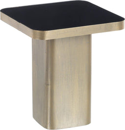 Bijzettafel Kristal Zwart Gouden Metaal 40 x 40 x 45 cm