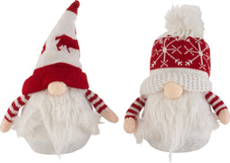 J-Line figuur Kabouter - textiel - rood/wit - small - 2 stuks