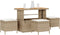 vidaXL - 4-delige - Tuinset - met - Kussens - Beige - Poly - Rattan - Acacia