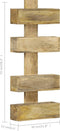 vidaXL - Tijdschriftenwandrek - 30x11x72 - cm - massief - mangohout