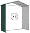 vidaXL - Tuinschuur - 191x470x198 - cm - gegalvaniseerd - staal - groen