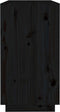vidaXL - Dressoir - 100x40x75 - cm - massief - grenenhout - zwart