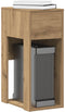 vidaXL - Computertorenstandaard - met - lade - 30x44x74 - cm - artisanaal - eiken