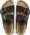 Birkenstock Arizona SFB - Dames Slippers - Nubuck - Zwart - Maat 38