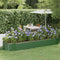 vidaXL - Plantenbak - 322x100x36 - cm - gepoedercoat - staal - groen