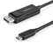 Startech.com CDP2DP2MBD - USB-C naar DisplayPort 1.2 kabel - 2 m bidirectioneel - Zwart