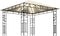 vidaXL - Prieel - met - klamboe - LED-lichtslinger - 4x3x2,73 - m - antracietkleurig
