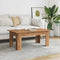 vidaXL - Salontafel - 100x60x42 - cm - bewerkt - hout - artisanaal - eikenkleur