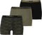 O'Neill Boxershorts Heren - Strakke pasvorm - Zwart - Donker groen (3-pack)