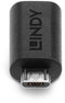 Lindy 41903 - USB 2.0 Adapter - USB-C naar Micro-USB - Zwart
