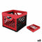 Multi-functionele Kist Tontarelli Rood Vierkant 33,5 x 33, x 27,9 cm (6 Stuks)