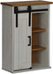 vidaXL - Hangkast - HALDEN - met - schuifdeur - 49x22,5x70 - cm - grenenhout - wit