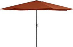 vidaXL - Parasol - met - metalen - paal - 390 - cm - terracottakleurig